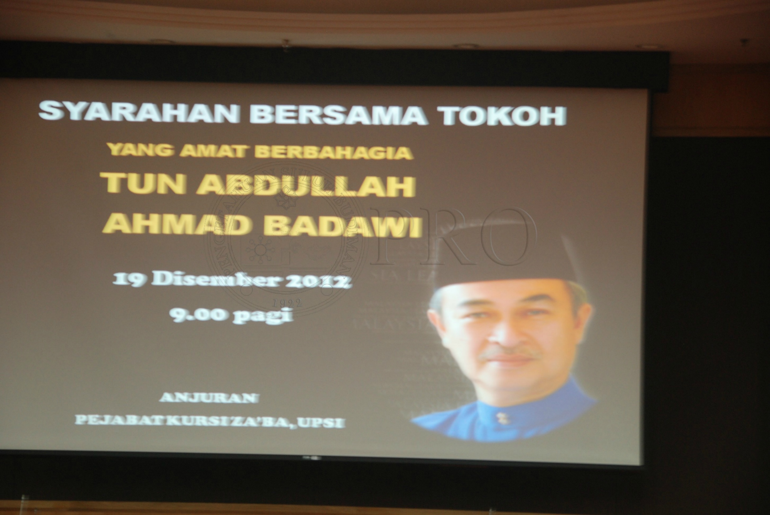 19 12 2012 Syarahan Bersama Tun Abdullah Ahmad Badawi